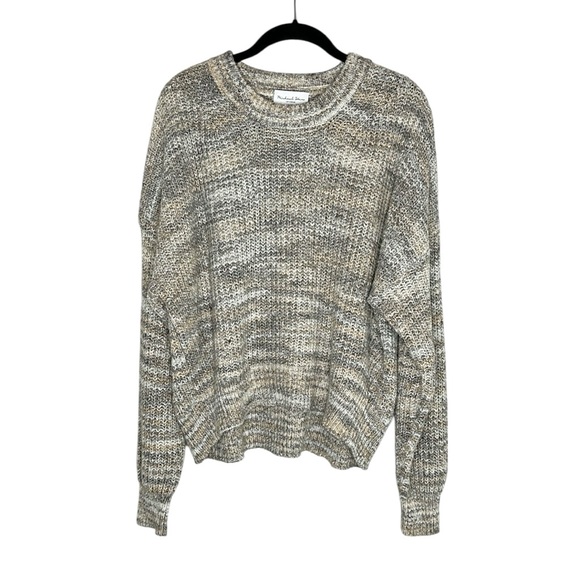 Michael Stars Sweaters - Michael Stars Boxy Crop Michelle Alta Shaker Stitch Cotton Blend Sweater size L